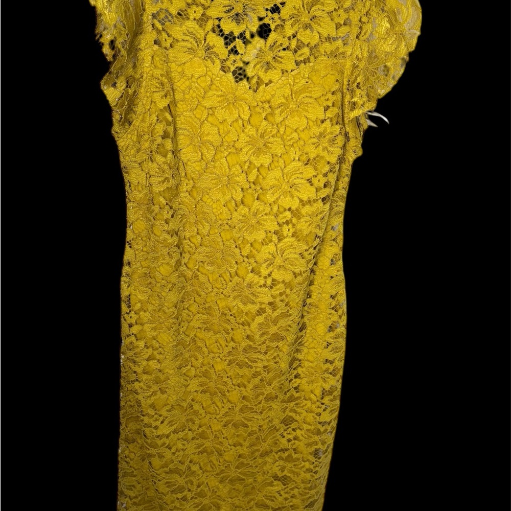 Enfocus Studio Yellow Sheath Midi Dress